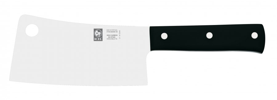 גרזן קצבים 15 ס"מ 625 גרם ידית בקלית שחורה ICEL