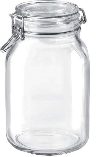 צנצנת זכוכית הרמטית 2000 מ"ל( 2 ליטר) BORMIOLI FIDO