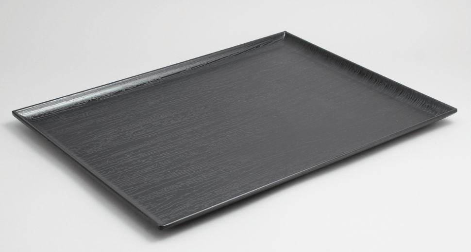 מגש דמוי עץ 30X40 מלמין שחור Efay