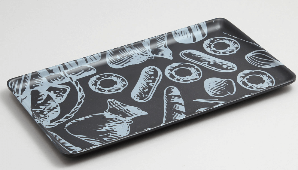 מגש 1/3 גובה 1.8 בייקר שחור ציורים EFAY