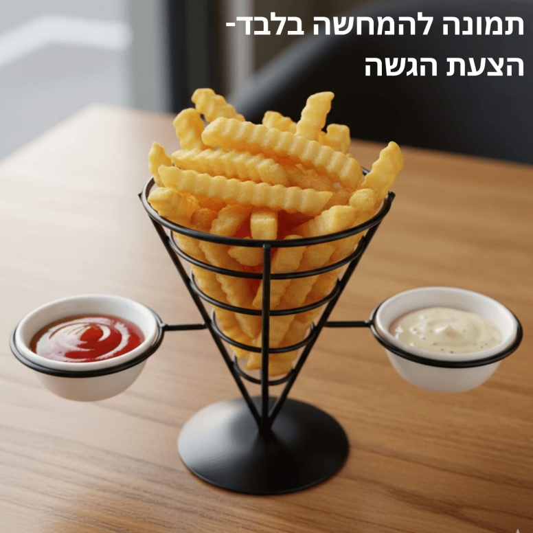 מעמד לצ'יפס ורטבים קוני+2 אוזניים