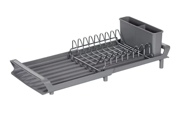 מתקן מתכוונן לייבוש כלים צר 47/20 ס"מ פלסטי אפור  toolz