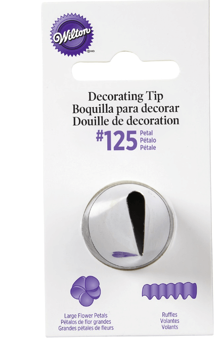 צנטר גדול- עלה כותרת # 125 על כרטיס תצוגה Wilton