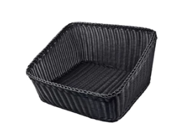 סלסלה מלבנית 48/41 ס"מ משופעת דמוי קש כהה