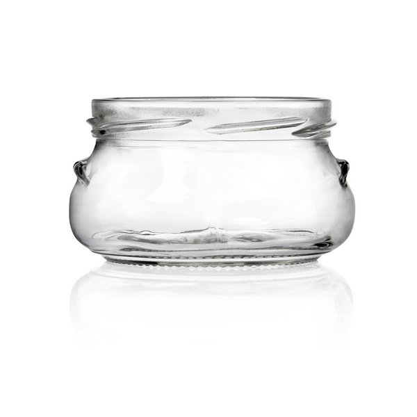 צנצנת 218 מ"ל זכוכית טורין(ללא מכסה)1/100 מכסה 82 בנפרד ( חריג15 )