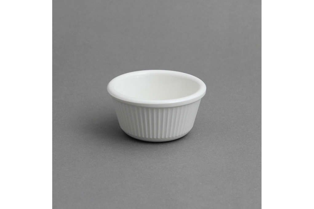 רמקין 90 מ"ל מלמין לבן פסים - 8 ס"מ EFAY