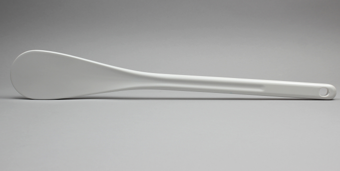 כף(ספטולת ערבוב) 45 ס"מ מלמין לבן ראש שטוח Efay