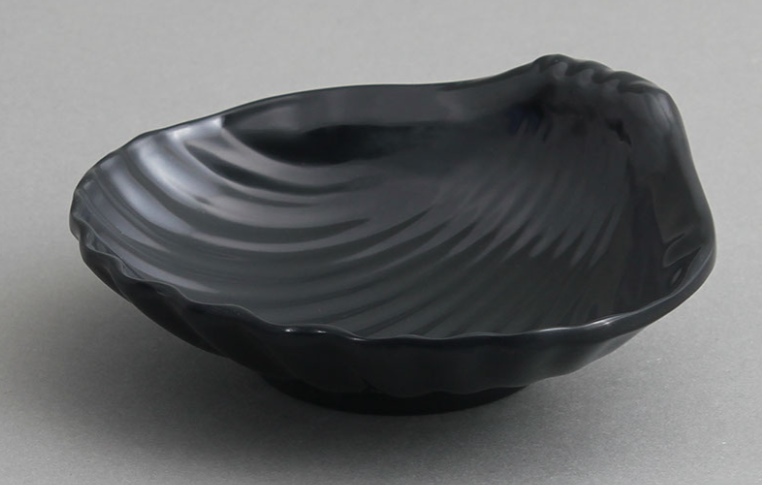 קערה צדף עמוק 14.5 ס"מ מלמין שחור EFAY