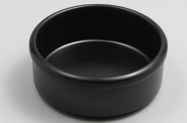 חמאון/קערית עגולה 8 ס”מ טרה קוטה שחורה מלמין Efay 9.3CL