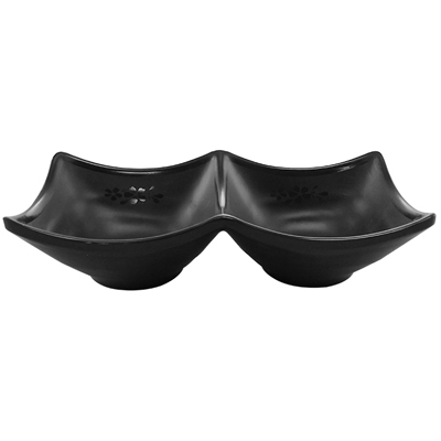 רוטביה ריבועית מחולקת לשתיים 16.3X8.4X4.4 ס"מ סקורה מלמין שחור Efay