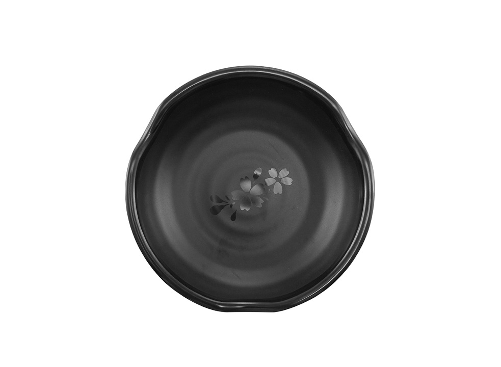 צלחת/צלוחית טימור 12.5/2.8 ס"מ סקורה מלמין שחור Efay