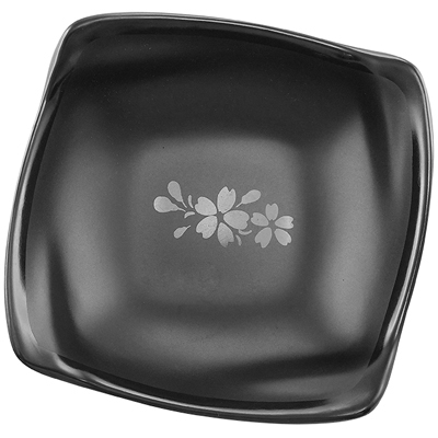 קערה/רוטביה ריבועית טהיטי 12.5 ס"מ סקורה מלמין שחור Efay 20CL