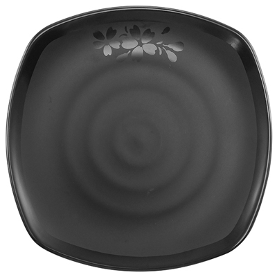 צלחת ריבועית נאגו 27.8 ס"מ סקורה מלמין שחור Efay