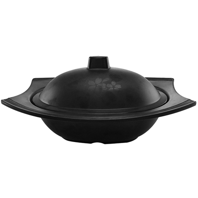 מרקיה עם מכסה סקורה 19.5 ס"מ סקורה מלמין שחור