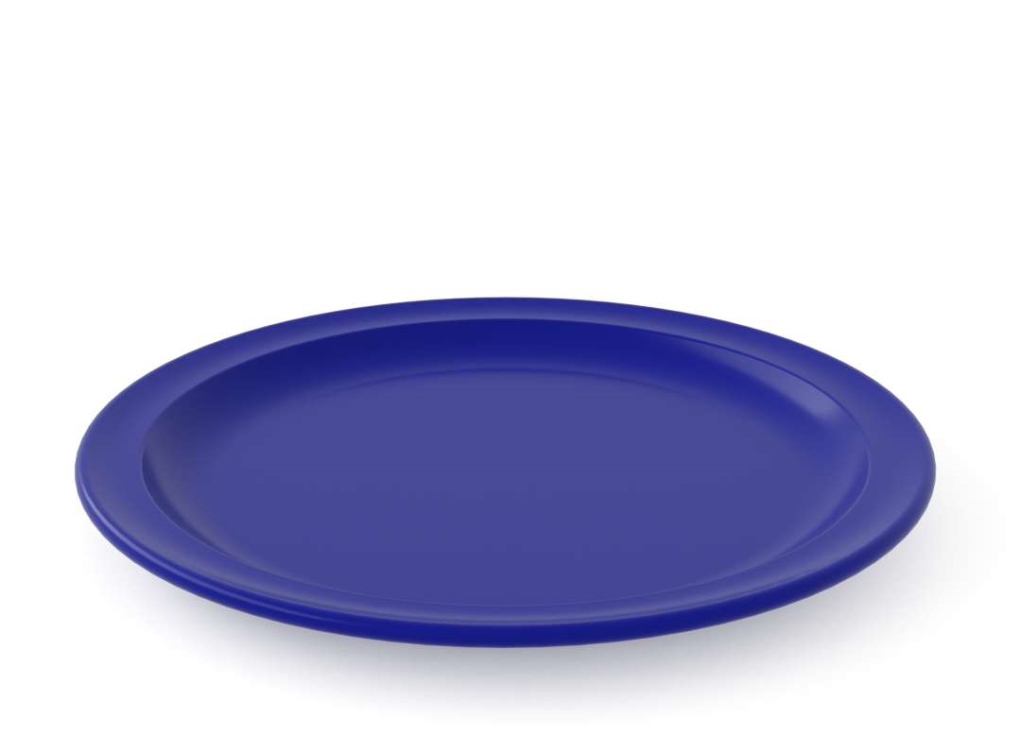 צלחת מנה עיקרית גדולה 25 ס"מ מלמין כחול ברקת Tama