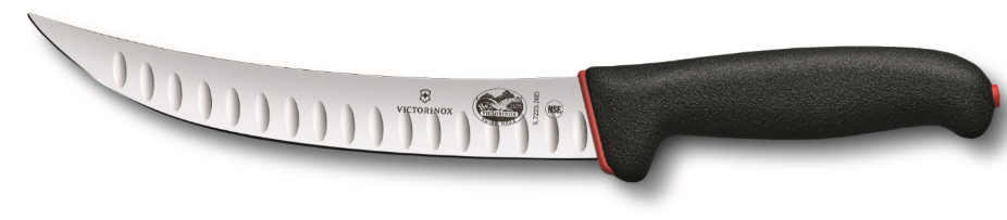 סכין קצב/בשר חריצים 25 ס"מ להב גבוה  מעוקל  VICTORINOX Dual Grip