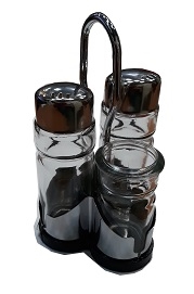 סט מלח פלפל +קיסמון+ מתקן מנירוסטה SPS-13