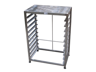 מעמד ל-10 מגשים 60/40 פתיחה 610 מ"מ גובה 90 ס"מ - עם משטח עליון