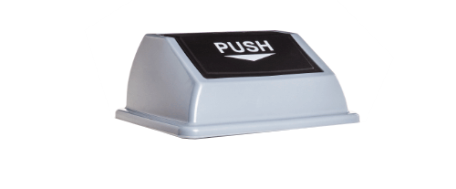 מכסה לפח מלבני אפור 55 ליטר