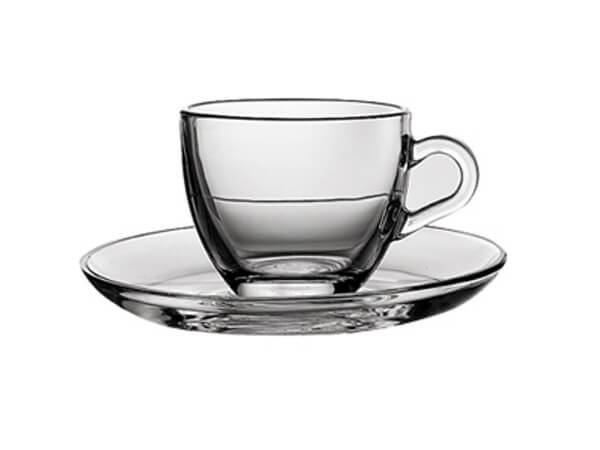 ספל בייסיק אספרסו 8CL+תחתית זכוכית  PASABAHCE (מחיר יח' נמכר בשישיות)