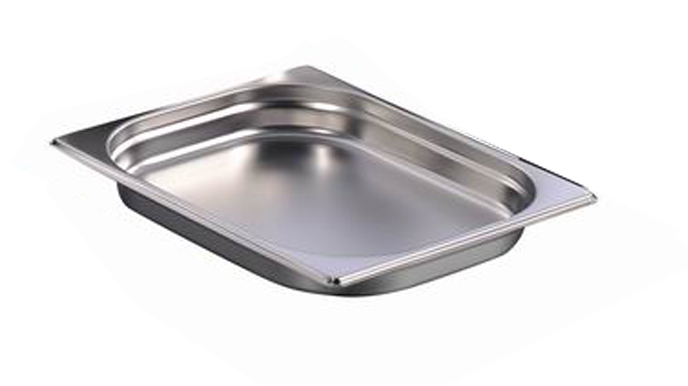 תבנית גסטרונום 1/2/40 (26.5/32.5 ג-4 ס"מ)(2 ליטר) נירוסטה-304 - 0.8 מ"מ איטלקי