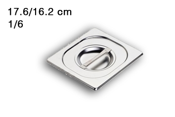 מכסה לתבנית גסטרונום 1/6 נירוסטה (16.2/17.6 ס"מ)