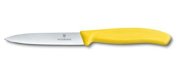 סכין ירקות ידית פלסטיק צהובה 10 ס"מ VICTORINOX