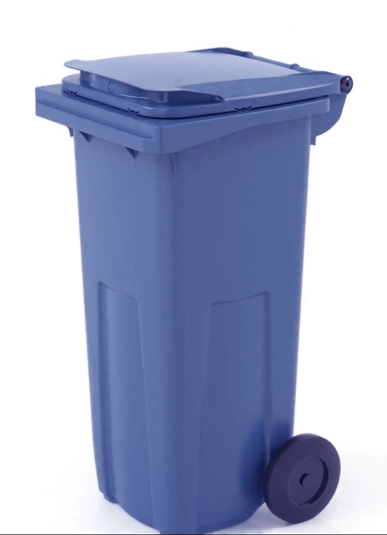 עגלה אשפה ירוק 120 ליטר כחול