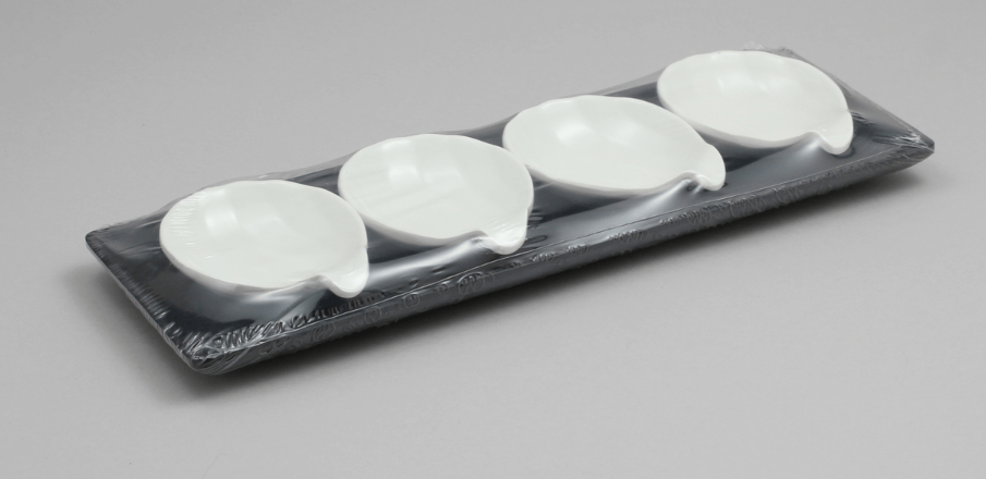 סט מגש דמוי עץ שחור 30*10 + 4 פטיט וונוס מלמין Efay