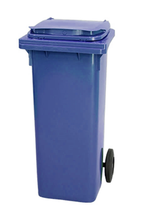 עגלה / עגלת אשפה כחול 140 ליטר למיחזור נייר+מנעול דולב- ( מינימום 6 יח' להזמנה )