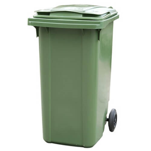 עגלה / עגלת אשפה ירוק 240 ליטר דולב