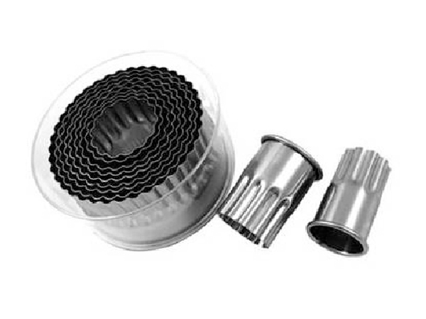 סט מיקדים עגול משונן 14 יח' קוטר 12.5 גובה 6 ס"מ