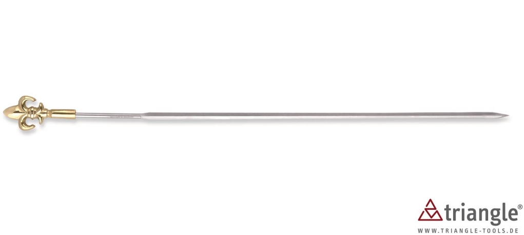 שיפוד נירוסטה  ראש חבצלת 25 ס"מ מוזהב Triangle