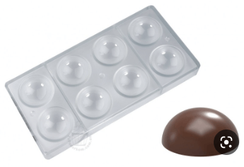 תבנית שוקולד כיפה 8 שקעים  פוליק' CW-12023 chocolate world