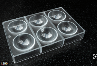 תבנית שוקולד חצי כדור 6 שקעים פוליק'  2253CW chocolate world