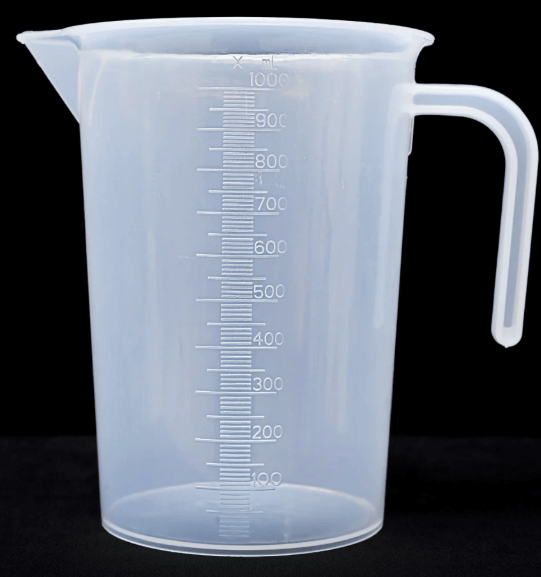 כד מידה פלסטיק 2 ליטר סימון חרוט ידית פתוחה