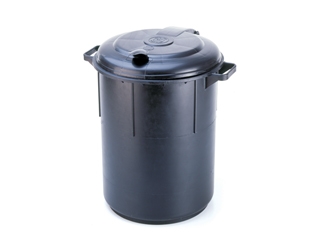 פח 60 ליטר שחור+מכסה פלסגד ( חריג15 )