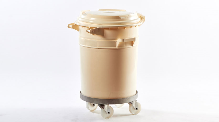 פח 80 ליטר שנהב +מכסה למזון בלבד פלסגד ( חריג15 )