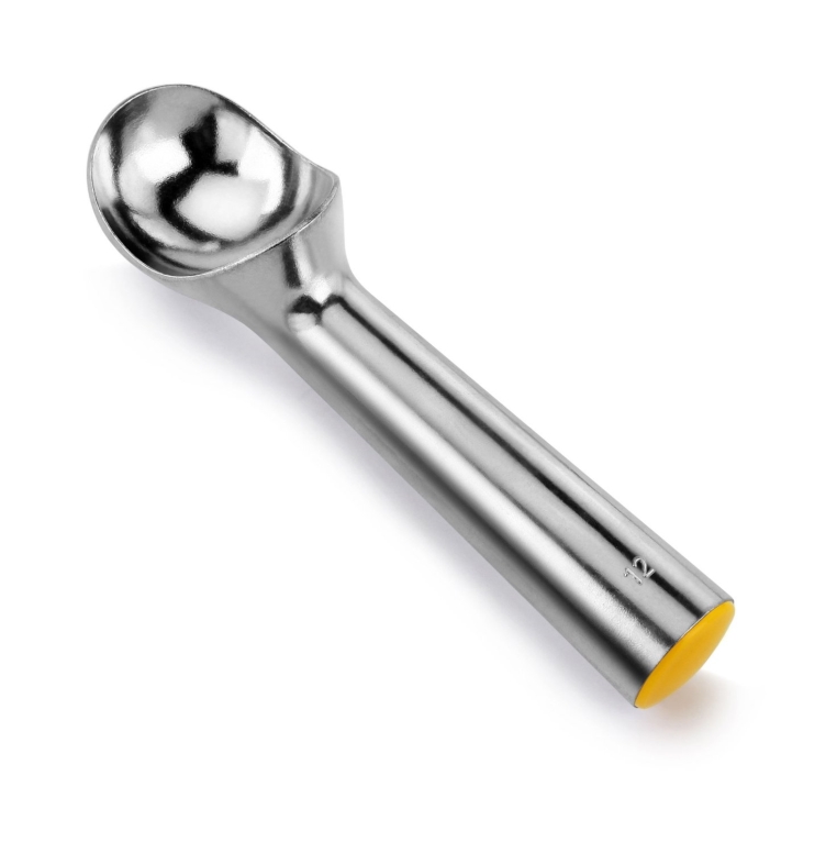 כף גלידה כספית 12 צהוב  3OZ