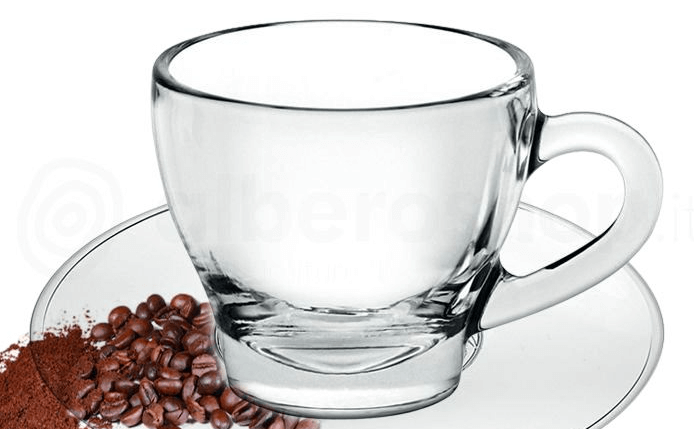 ספל אספרסו זכוכית+תחתית איסקיה BORGONVO ICCHIA 8CL