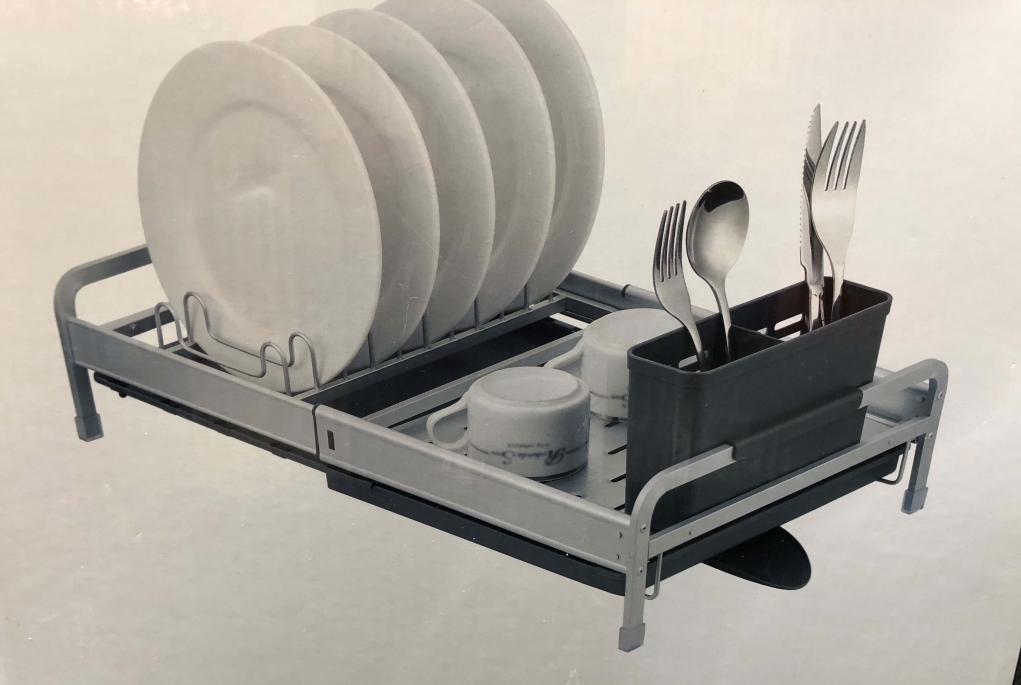 מייבש כלים מתכוונן 30/30-50 ס"מ אלומיניום מהודר FREE