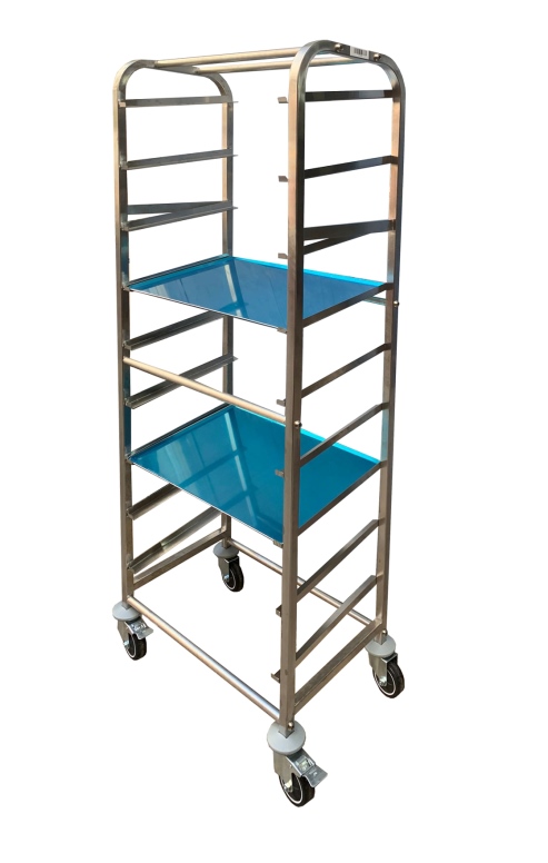 "נטו"- עגלה מאפים תצוגה נירוסטה 9 מסלול משופעת להגשה למגש 60/40  B-M PATENT 261865 "נטו"