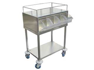 עגלה תבלינים 8 תאים (2 רב תא) עם מדף תחתון