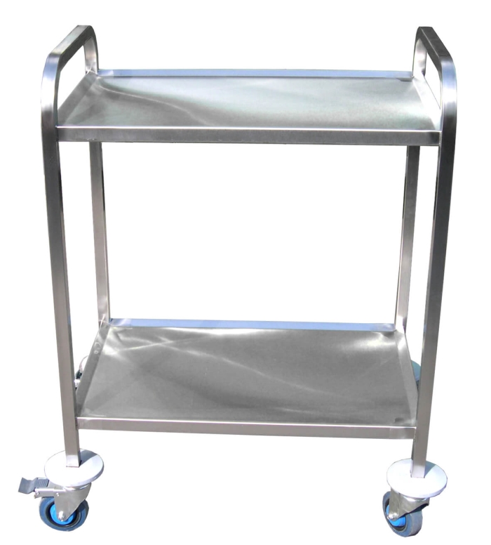 עגלה נירוסטה 2 קומות מדף 53/83 גובה 90 ס"מ נירוסטה 304 B-M ISRAEL