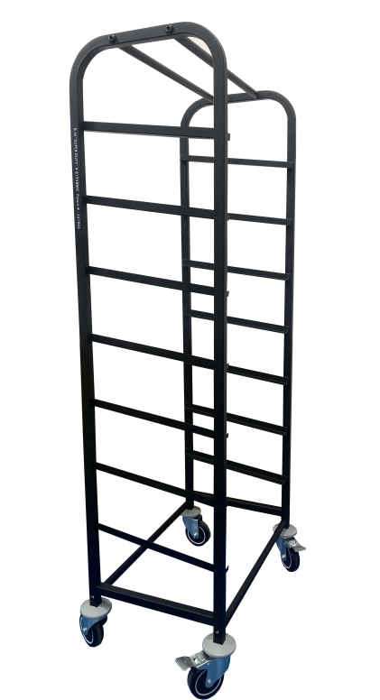 "נטו"- עגלה תצוגה 7 מסלולים משופעת שחור להגשה למגש 60/40 פתיחה 61 ס"מ PATENT "נטו"