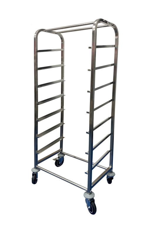 "נטו"- עגלה נירוסטה 7 מסלולים משופעת להגשה תצוגה למגש 60/40 פתיחה 61 ס"מ פטנט 261865 PATENT "נטו"