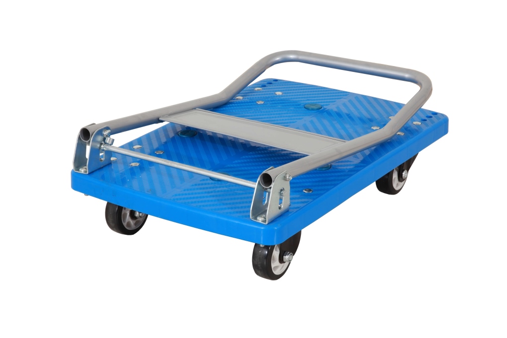 עגלה משא/משטחים פלסטיק ידית מתקפלת למשקל עד 200 ק"ג