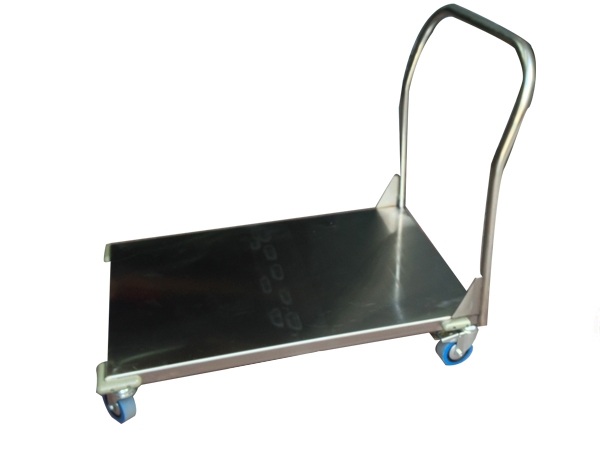 עגלה משא מנירוסטה 50/70 + ידית בגובה 90 ס"מ