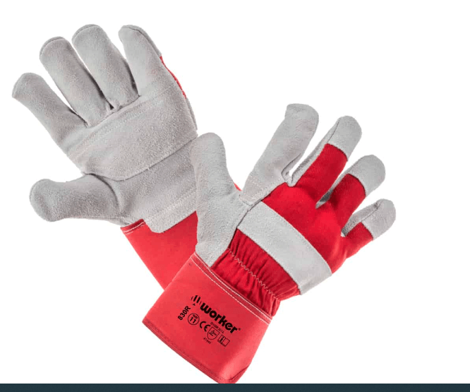 זוג כפפות בד עור מחוזק   1/120 (נמכר כזוג  לא  כפפה / כפפת)