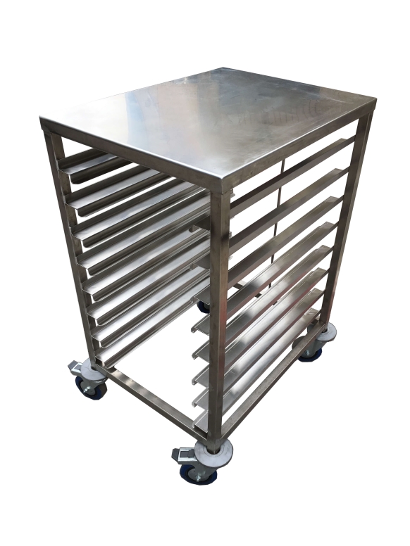 עגלה 8 מסלולים משולבת למגש 1/1 ו/או 60/40 ג-90 ס"מ + משטח עליון